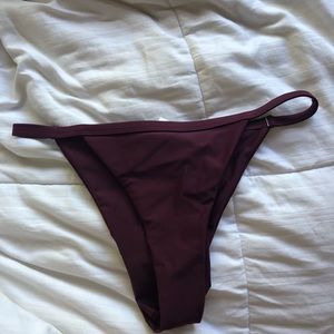 Burgundy cheeky Zaful bikini bottoms
